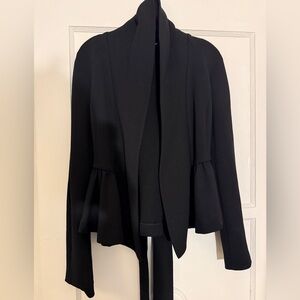 Black Wool Women's Wrap Sweater